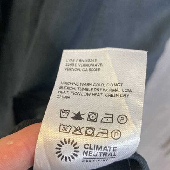 Reformation Ethan Twill Pant in Blackish Gray Women's XS - Picture 6 of 7